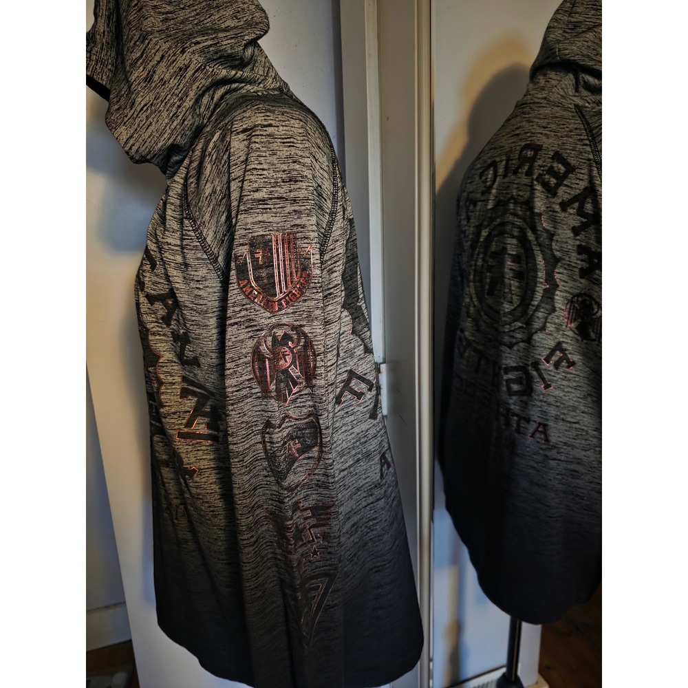 American Fighter Athletics Hoodie Mens Large Grey Black Ombre Buckle‎ Graphic L - Picture 3 of 4